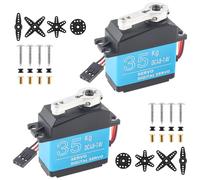 2Pack 35KG Digital Servo High Torque,Full Metal Gear Waterproof RC Servo for 1/8 1/10 1/12 RC Car Crawler Robot Airplane,Steering Servo with 25T Servo Arm,Control Angle 180°