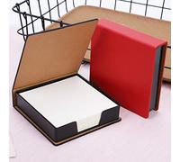 2Pack 360Sheets Cube Memo Paper Non Sticky Notes with PU Leather Notes Holder Block Notes Small Memo Block Cube Sticky Note Dispenser Box Portable Note Pad Memo Message Pad Sticky Note Tabs for School