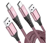 2Pack 3M USB C Charger Cables, Super Fast Charging Type C Phone Wire for iPhone 17 air 16 15 Plus Pro Max, Samsung Flip/Fold 7 6 5 4 3 S26 S25 S24 S10 S20 S21 A16/15/14/13/12 A35/A34 A56/55/54, Pixel