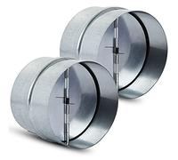 2Pack 4 inch Backdraft Damper Duct, One Way Airflow Ducting Insert for Ducting in Range Hoods, Bathrooms Fans and Kitchen Fan