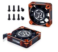 2Pack 40mm RC Motor Cooling Fan,16000RPM ESC Cooling Fan for 1/10 1/8 RC Truck Car Diameter 40 mm 5 Motor(Orange&Black)