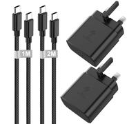 2PACK 45W Super Fast USB C Charger for Samsung Galaxy S26 Ultra/S26+/S26/S25/S25+/S25 Ultra/S24/S24 Ultra/S23/S22/A55/A54/A15/A14, USB C Super Fast Charger with 1M and 2M USB C Cable