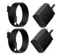 2Pack 45W USB C Charger for Samsung, Samsung Fast Charger Plug USBC and Cable 2M for Galaxy S26 S25 Ultra S24 S23 S22 S21 FE A17 A16 A15 A22 A25 A26 A32 A33 A34 A35 A36 A53 A54, UK USBC Charger Plug