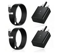 2Pack 45W USBC UK Plug Fast Charging for Samsung Charger and USB C Cable 2M