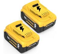 2Pack 5.0Ah/5000mAh Li-ion Batteries Replacement for Dewalt Battery 18V