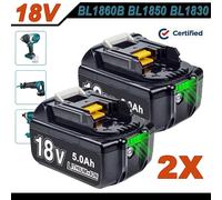 2Pack 5.0Ah Genuine Battery 18V For Makita LXT Li-Ion BL1830B BL1850B BL1860B UK