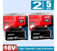 2Pack 5.0Ah LXT Li-Ion BL1830B Battery 18V For Genuine Makita BL1850B BL1860B UK