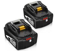 2Pack 5.0Ah replacement for Makita 18V Battery BL1850 BL1840B BL1860B BL1830B BL1820B BL1860 BL1840 BL1830 BL1820 with Charge Indicator Cordless Power Tools (black and white)