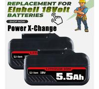 2Pack 5.5Ah For Einhell 18V Battery Fit Power X-Change Lithium-ion PXC Tools US