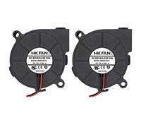 2pack 50mm x 15mm 5015 12V Dual Ball Bearing DC Brushless Cooling Blower Fan with 2 Pin Terminal
