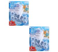 2Pack 5In1 Twin Toilet Rim Block Ocean