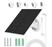 2Pack 5W/5V Solar Panel IP65 Waterproof,Built-in Voltage Regulator PCB,for Ring Camera with Built-in Rechargeable Batteries (Spotlight Cam,Stick Up Cam,Stick Up Cam Pro,Spotlight Cam Plus,Pro)
