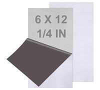 2Pack 6061 T651 Aluminum Sheet Metal 6 x 12 x 1/4 (6MM) Inch Flat Plain Aluminum Plate Covered with Protective Film, Heat Treatable Rectangle Aluminum Metal Plate for for Welding, Crafting, Industrial