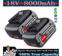 2PACK 8.0AH 18V 18Volt BAT618 BAT609 BAT610 Professional For Bosch Battery GSR