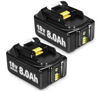 2Pack 8.0Ah BL1860B Replacement for Makita 18V Batteries Compatible with Makita Batteries BL1850 BL1830 BL1860B BL1860 BL1830B BL1840 BL1820 BL1815 BL1835 BL1845 LXT-400 (2PC-8000mAh)