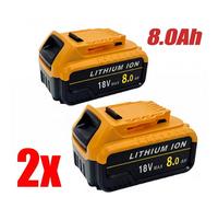 2Pack 8.0Ah Compatible With Dewalt Dcb184 18V Xr Slide Li-Ion Battery Dcb182 Dcb183 Dcb180 Dcb200 Lithium-Ion Power Tool Max