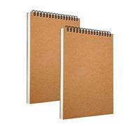 2Pack A4 Sketch Books Sketch Pads Hard Back Cover A4 Spiral Bound Sketch Pad for Children Adults 160gsm Paper 60 Pages
