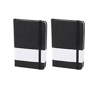 2Pack A6 Pocket Notebook Portable Mini Diary Notepads Small Notebook with Hard Case 96 Sheets Lined Writing Note Books Handy Travel Journal Diary Memo Pad Notes with Ribbon Bookmark
