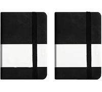2Pack A7 Pocket Notebook Portable Mini Diary Notepads Small Notebook with Hard Case 96 Sheets Lined Writing Note Books Handy Travel Journal Diary Memo Pad Notes with Ribbon Bookmark