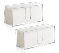 2Pack Acrylic Countertop Paper Towel Dispenser, Folded Paper Towel Dispenser Clear Trifold Napkin Holder, Suitable for Z-fold, C-fold or MultiFold Trifold Paper Towels for Bathroom Toilet and Kitchen