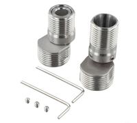2Pack Adjustable Shower Faucet Adapter with 360 Degree Rotatable and Leak Proof Design, Made from Stainless Steel for Reliable Plumbing Connections (304-short telescopic)