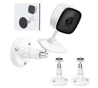 2Pack Adjustable Wall Mount for Tapo Indoor Security Camera C100/C110, Kasa EC60/KC400, 360° Swivel + 90° Tilt Mounting Bracket with Adhesive Tape, No Drill, Get Better View Angle for TP Link Camera