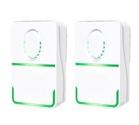 2Pack Air Purifier Plug In,Negative Air Ionizer for Home Use,Mini Filterless Air Cleaner with Green Light for Odor,Smoke Dust,Pets,Quiet Operation Air Freshener for Bedroom Home Office (2)