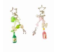 2Pack Anime Cell Phone Straps Keychain Goj Geto Figure Y2k Pendant Phone Chain Beaded Fish Charm Lanyard for Phone Bag Keychain Pendants Decor, S, Acrylic, No Gemstone