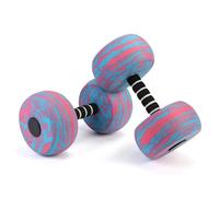 2Pack Aquatic Dumbbells,Aerobic Exercise Foam Dumbbell Pool Resistance,Pool Fitness Resistance Tools for Men Women Water Workouts (Pink-Blue)