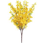 2Pack Artificial Silk Forsythia Flower for Front Door 2Pack Artificial Silk Forsythia Flower for Front Door Jasmine Flowers Home Party Wedding Day Simulation Wall Decoration Artificial Flowers Basket