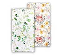 2Pack Baby Floral Diaper Changing Pad Cover Cradle Mattress Sheets, Changing Table Cover Changing Mat Cover Sheets 32''X 16'' (Cover Only, Pad Not Included)