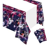 2Pack Baltimore Tablecloth Disposable Tablecover Birthday Party Supplies and Decorations for Ravens party decoration Rectangle Tables 70"X42"
