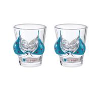 2Pack Bikini Boobs Shot Glass Creative Human Body 3D Breasts Cocktail Glasses Cup Artistic Large Boob Drinking Glass Art Breasts Bar Nightclub Mini Glass Cup Flag Souvenir Home Bar Decor Gift 55ml