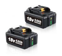 2PACK BL1850B 5.5Ah Replacement for Makita 18V Battery Compatible with Makita Battery BL1860 BL1860B BL1850 BL1840 BL1830 BL1820 with LED Indicator