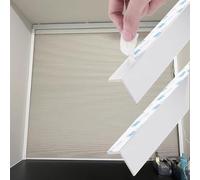 2pack Blackout PVC Light Blockers Strips, Roller Shade Light Blocking Strip Side Rail, Sleepy Time Tracks Light Block L-Shaped Strip, Customized Size(146cm (57in/4.8ft))