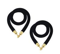 2Pack BlackRope with Hooks 3.5m (11.5ft) Absperrposten for Red Carpet Events Cinema Stanchions Durable Barrier Solutions