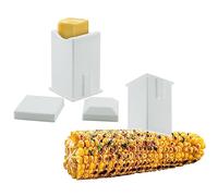 2Pack Butter Spreader Plastic Dishwasher Safe Corn Cob Butterer Holder with Built-in Cover Corn Cob Butter Holder Spreads Butter Dispenser On Pancakes, Waffles, Bagels and Toast Dispenser