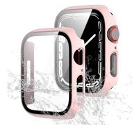 2Pack Calyx Apple Watch Case Slimfit Watch Protector & Cover Compatible with Apple Watch Series 4,5,6,7,8,9/SE/SE2 40,41,44,45mm Durable Screen&Edge Covers iWatch Case Scratch Resistant (Pink, 45mm)