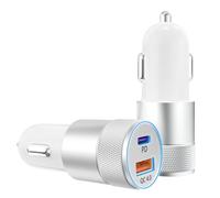 2Pack Car Charger 48W Fast Dual Cigarette Lighter USB Charger All Metal