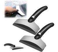 2Pack Car Windshield Snow Shovel, 2026 New Upgrade Car Snow Ice Scraper,Emergency Stainless Steel Car Windshield Ice Scraper Snow Shovel Windshield Ice Removal Tool,Universal Cleaning Tool