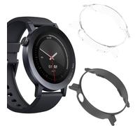 [2Pack] Case for CMF by Nothing Watch 3 Pro，[Without Screen Protector]Protector Protective Case Cover TPU Bumper Slim Shell ，Black+Transparent