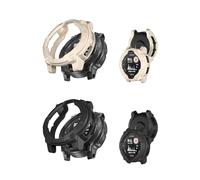 2pack Case for Garmin Instinct 3 50mm,NOUKAJU Smartwatch Cover TPU Material,Easy to Install,Drop-Proof,Soft,Protective Cover for Garmin Instinct 3-50mm(Starlight+Black)