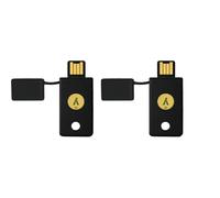 2Pack Case for YubiKey 5 NFC,Silicone Protective Cover Holder Fit for Yubico Security Key, Quick Access & Everyday Protection-Black and Black