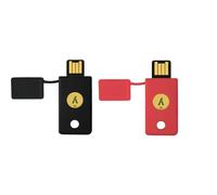 2Pack Case for YubiKey 5 NFC,Silicone Protective Cover Holder Fit for Yubico Security Key,Quick Access & Everyday Protection-Black and Red