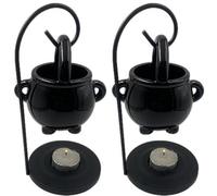 2pack Cauldron Wax Burner - Witches Cauldron Halloween Wax Burner - Oil Burner Cauldron Oil Diffuser - Halloween Autumn Candle Holder Witch Craft Decor