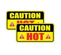 2Pack Caution Hot Decal Sticker for Car Machine Warning Burner Surface Do Not Touch Self Adhesive