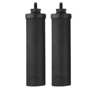 2pack Certified Coconut Sediment Activated Outdoor Water Filter Replacement Black Nsf Cartridge for Carbon Camping and Hiking Shell Rust Heavy Metals 6000 Gallon Capacity