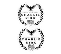 2pack Charlie Kirk Forever in Our Hearts True American Hero Car Bumper Stickers Decals, RIP Charlie Kirk Silenced But Not Forgotten Freedom Worth Fighting Fly High in Lovin Memory Truck Laptop
