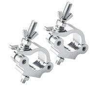 2Pack Clamps for Lights Stage Lighting Accessories, Lighting O Clamps Pole Clamp Quick Release Truss Clamp, Half Coupler Mounting Bracket Stage Light Clamp Moving Head Light Hooks for Truss 40mm-52mm