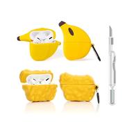 (2Pack+Cleaner Pen) XMBYGY Case for Apple AirPods Pro 2nd/1st Generation Wireless Earbuds with Cleaning Pen Kit, Silicone Cute Charging Case Shockproof Protective Cover for AirPods Pro 1/2 (FCK+BNA)